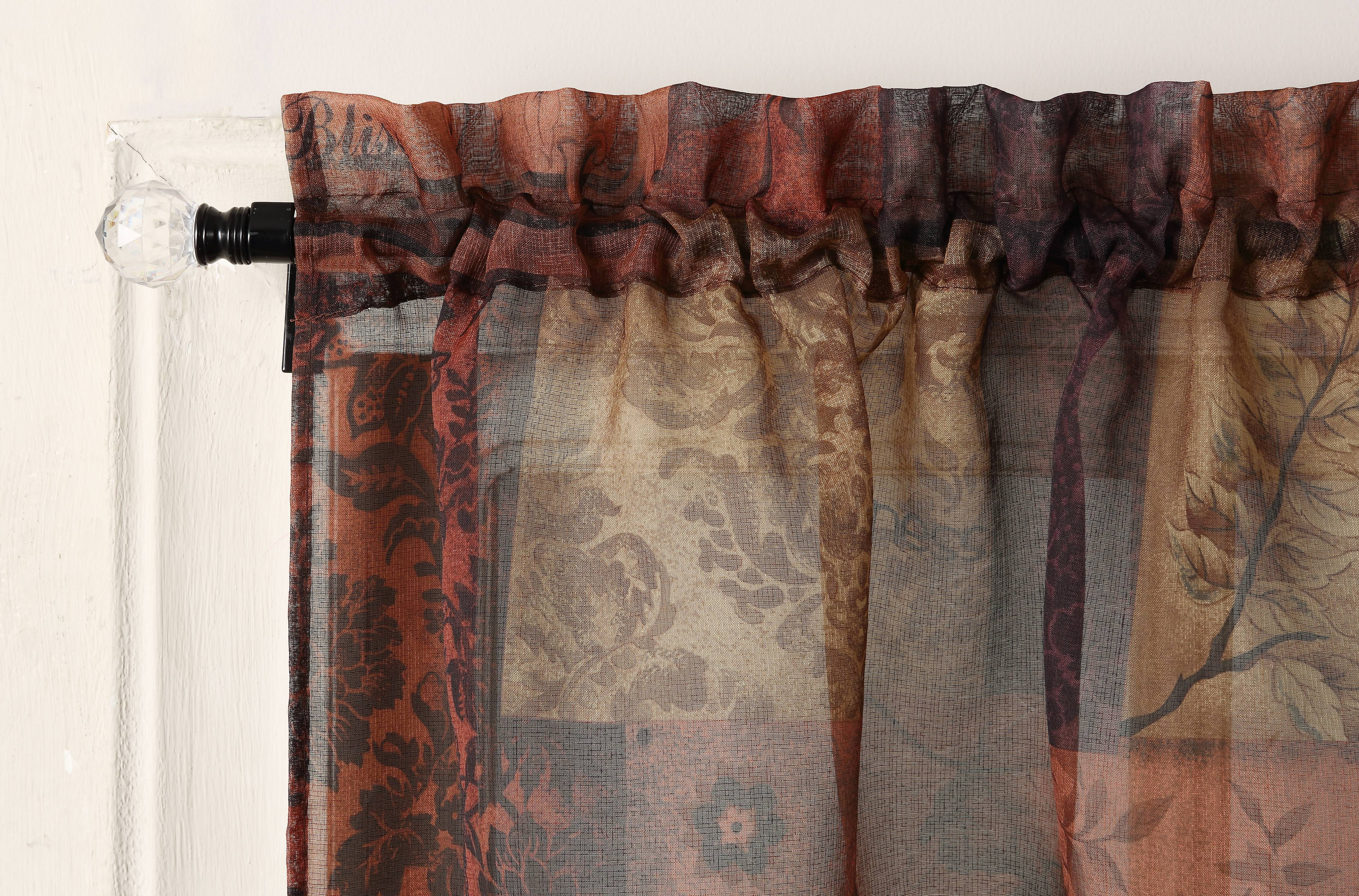 No. 918 Eden Rod Pocket Window Valance, 56"x14", Multicolor