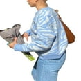 thumbnail image 4 of MesaSe Women‘s Sweaters Pullover Long Sleeve Floral/Checkered Vintage Oversized Sweater, 4 of 4