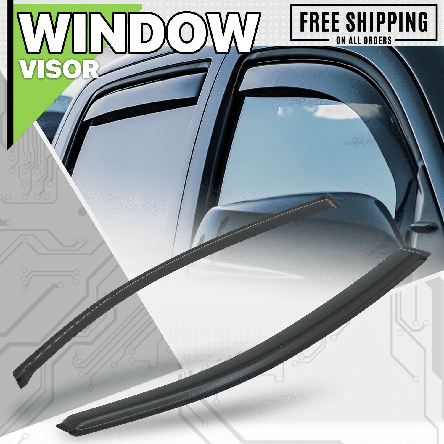 Magshion 2Pcs Smoke Window Visor Shade Vent Wind Rain Sun Deflector for 2012 2013 2014 2015 Honda Civic 2-DR