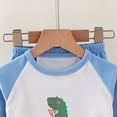 thumbnail image 5 of TOWED22 Toddler Baby Boy Clothes Infant Fall Winter Outfits Striped Waffle Long Sleeve Crewneck Sweatshirts Pants 0-6T Size:6-12 M,Color:Blue, 5 of 6