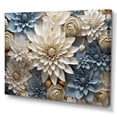 thumbnail image 2 of Designart "Simply Beige And Muted Blue Mums In Bloom II" Mums Wall Decor, 2 of 7