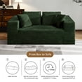 thumbnail image 5 of KeepCharm 67" Corduroy Boneless Loveseat Sofa, Memory Foam & Pocket Spring Cloud Couch, No Assembly Floor Sofa, Deep Seat Frameless Couch Green, 5 of 8