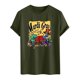 thumbnail image 5 of Casual Summer Tops Carnaval Impreso de Manga Corta Cuello Redondo, Poliéster Ligero para la Fiesta de Verano de Primavera, 5 of 9