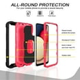 thumbnail image 4 of For Samsung Galaxy A02s PC + Rubber 3-layers Shockproof Protective Case with Rotating Holder(Mint, 4 of 9
