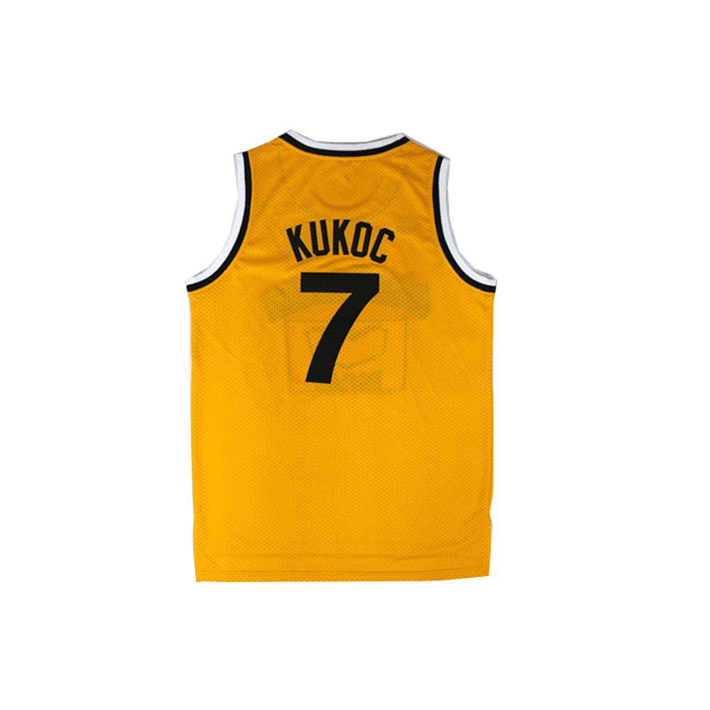 Your Team Mens Toni Kukoc Jersey #7 Jugoplastika Movie Yellow Basketball Shirt, Men's, Size: Small