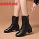 thumbnail image 3 of Botas de cuero genuino a la moda, zapatos de baile latino con suela blanda para mujer, zapatos de baile de tacón medio, baile Social, baile de marinero, baile cuadrado, 3 of 5