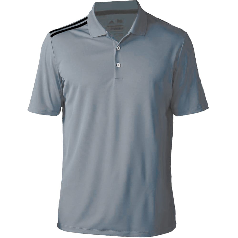 adidas golf men's climacool 3 stripes polo shirt