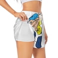 thumbnail image 3 of Lsque Sml Jeffy Printed Women's Running Shorts with Liner Pockets,Elastic Quick Dry Workout Athletic Gym Yoga Shorts,Womens High Waist Shorts-XX-Large, 3 of 9