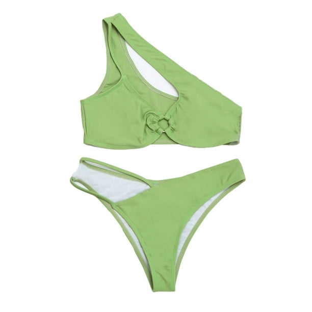 Sexy 2022 Solid Color Tankini Bikini Sport Bandeau Swimsuit Short