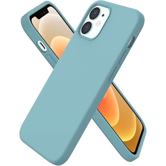YOYO Étui Compatible avec iPhone 12, 6.1 Pouces et iPhone 12 Pro, Protection en Silicone Liquide Fin, Pare-Chocs Antichoc, 6.1 Pouces, Cactus