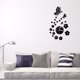 thumbnail image 3 of Reloj de pared Wosthever 3D con flor de mariposa negro decoración del hogar, 3 of 6