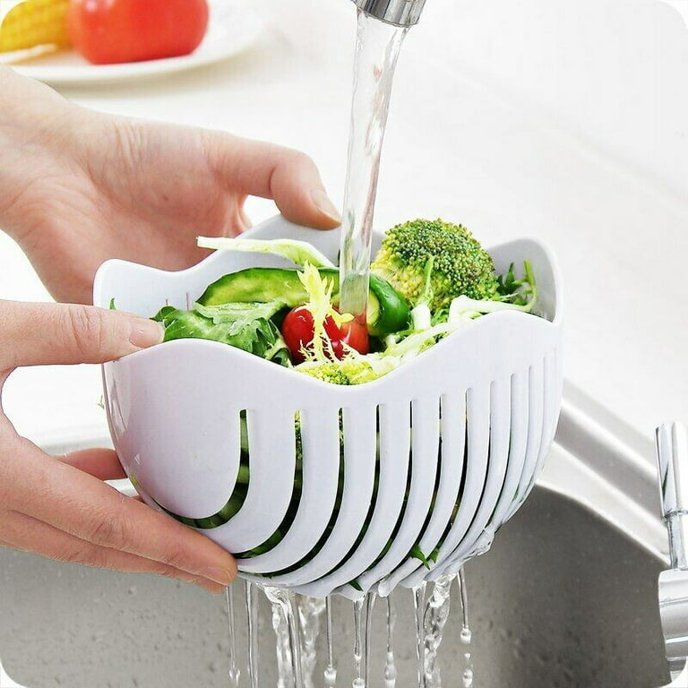 Salad Cutter Bowl, Vegetable Chopper, Chop Fresh Vegetables and Fruits in Seconds