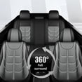 thumbnail image 4 of DIKSOAKR Car Seat Covers for Chevrolet Malibu 2007-2025: 5 Seats Full Set Waterproof Leather Automotive Seat Protectors - Gray, 4 of 5