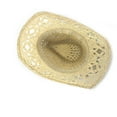 thumbnail image 4 of Chapeau de Cowboy Percé Fait à la Main pour Femme/homme, Bord Grand, Chapeau d'Été pour la Plage et le Soleil, Ajustable, 4 of 4