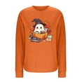 thumbnail image 4 of HOMBOM Womens Cute Sweatshirt Crew Neck Pullover Casual Graphic Orange Tops for Women Thanksgiving, 4 of 4