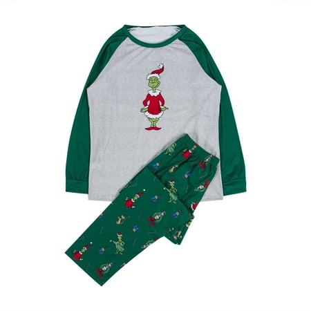 

BeQeuewll Xmas Family 2PCS Jammies Holiday Matching Cute Pajama Long Sleeve Top Long Pants