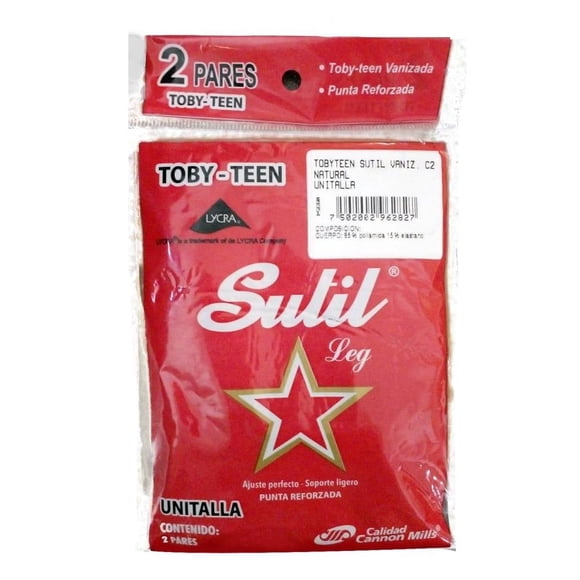 Toby-Teen Sutil para Mujer, Natural Fresno Unitalla 2 Pares