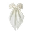 thumbnail image 4 of Elegant Bow Ribbon Hair Clip Fashion Satin Spring Clip Hair Pin White, 4 of 9