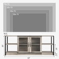thumbnail image 5 of Farmhouse TV Stand for 65/75 inch TV, Entertainment Center with Storage Cabinet, Industrial TV Console Cabinet with Mesh Doors, 63" Rustic TV Media Console Table for Living Room, 5 of 8