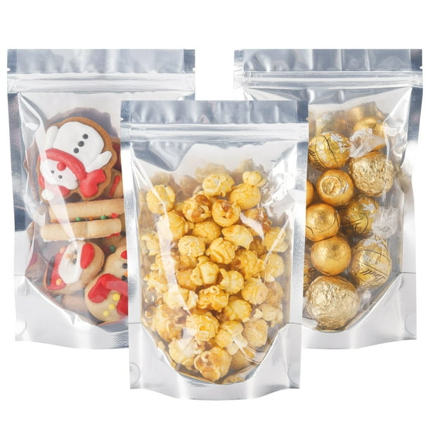 Bolsas Mylar LOKQING, paquete de 100 para almacenamiento de alimentos, 5 x 8 pulgadas