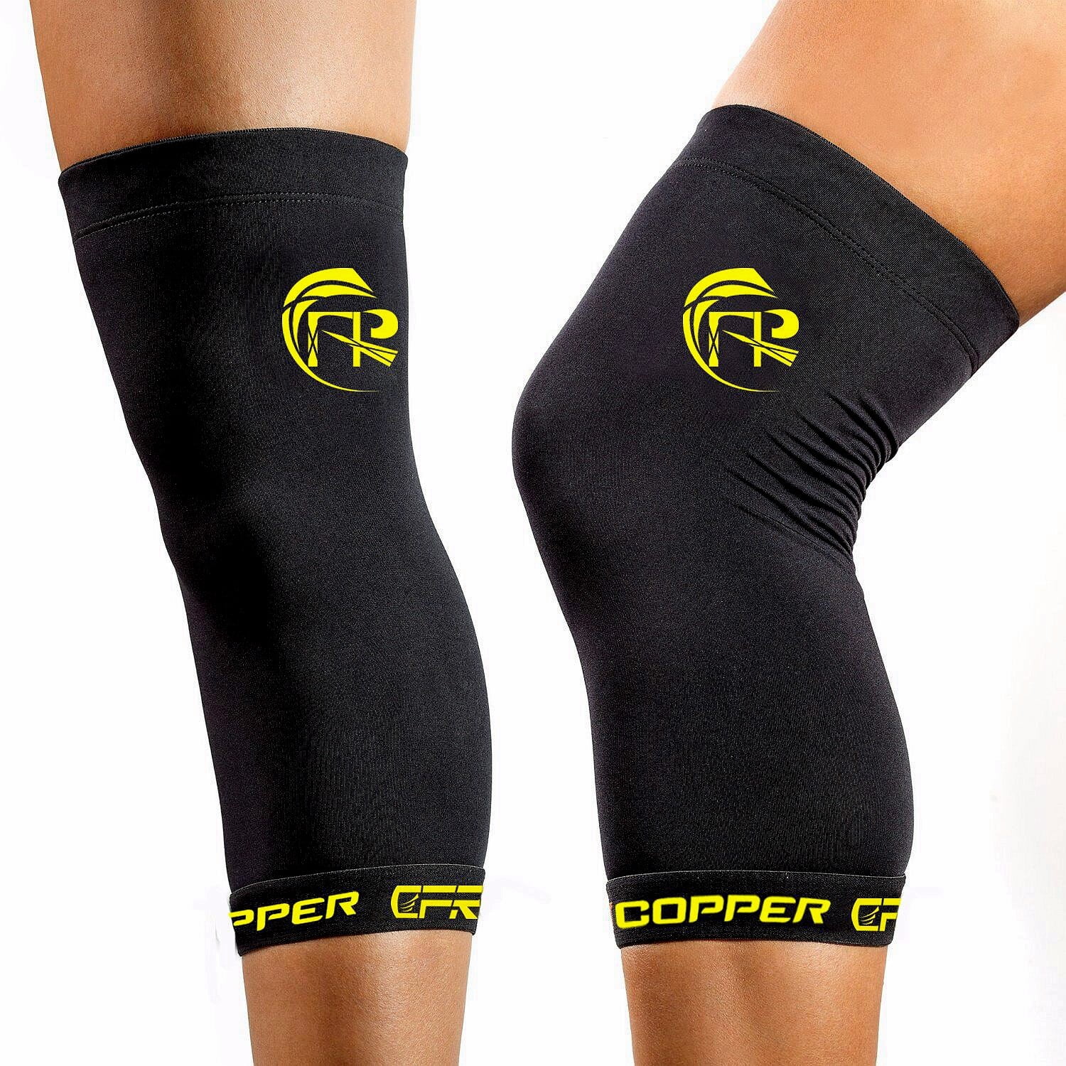 Copper Compression Knee Support Leg Thigh Sleeve Brace Sports Gym For Men Women 