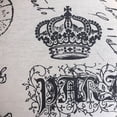 thumbnail image 3 of Zingz & Thingz 20.5" Black and Ivory White Royal Paris Stool, 3 of 3