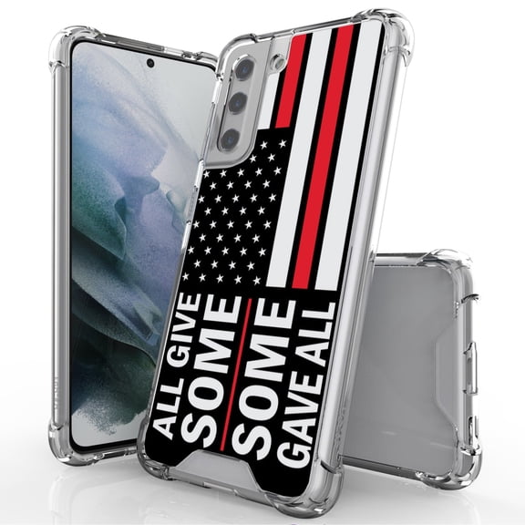 ANJ  Hybrid Slim Hard Back Cover Case Flexible Bumper for Samsung Galaxy S21 - Some Gave All