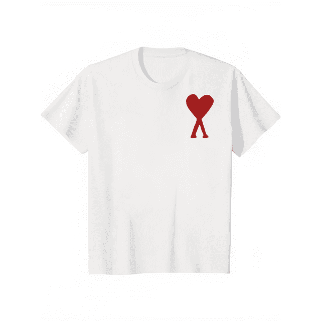 Men's and Women's Short Sleeve Love Printed T-shirt Pure Cotton Round Neck Summer Daily Street Wear Loose Street Wear Clothing