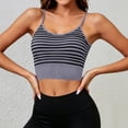 thumbnail image 5 of Fancifize Women Yoga Sleeveless Tshirts Workout Scoop Neck Striped Racerback Cropped Tank Tops Casual Slim Camisole, 5 of 6