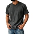 thumbnail image 2 of Oversized Tshirts for Men Vintage Acid Wash Shirt Summer Short Sleeve Basic Tees Baggy Comfort Colors T-Shirts （Black,2XL）, 2 of 5