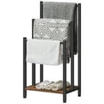 thumbnail image 2 of HOOBRO Blanket Ladder Holder 3 Tier Towel Rack Industrial Living Room Bathroom Rustic Brown BF03LB01, 2 of 9