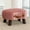Pink, variant on Small Curved Foot Stool with Handle, Gray Velvet Footstool and Ottomans, Modern Foot Rest with Wooden Legs, Step Stool with Padded Seat for Couch, Living Room