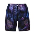 thumbnail image 4 of Lsque Mens Swim Trunks Fantasy Dragon In Cathedral Pattern - Bathing Suit Compression Liner - Beach Swim Shorts Swimwear - (S-3XL) - Stretch Quick Dry -XX-Large, 4 of 9