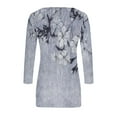 thumbnail image 6 of Women's Tops 3/4 Length Sleeve Square Neck Floral Printed Casual Dressy Tunic Tops Summer Basic Shirts, 6 of 7