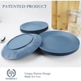 thumbnail image 4 of Homienly Wheat Straw Dinner Plate Set of 8, 9 Inch, Unbreakable Microwave Dishwasher Safe Household Tableware Alternative to Plastic, Plastic Dinner Plates, Blue, 4 of 8