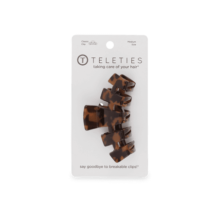 Teleties Claw Hair Clip, Tortoise, Medium