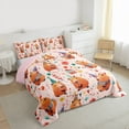 thumbnail image 3 of Homewish Kawaii Cartoon Capibara Full Size Comforter Sets for Kid, Cute Cartoon Animal Bedding Comforter Set, Happy Birthday Reversible Bedding Sets, Lightweight Room Decor, 3 Pieces, 3 of 8