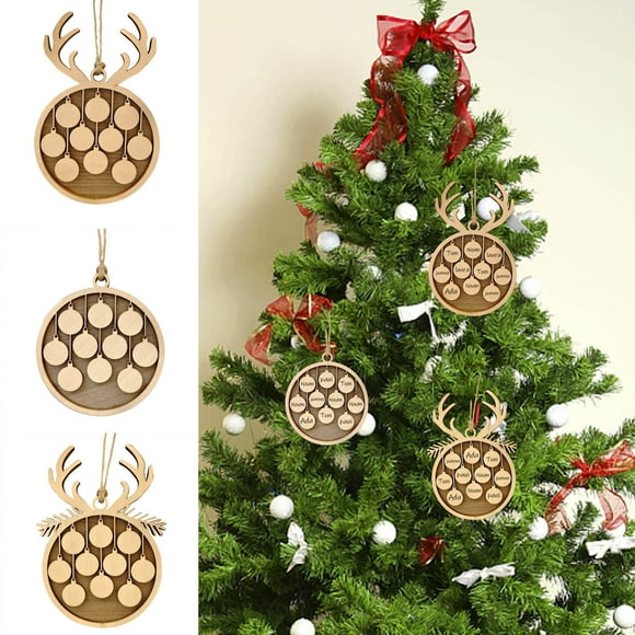 Personalized Christmas Ornament 2023 Custom Wooden Holiday Tree Decoration - Engraved or Marker-Written Names Family Keepsake Gift Includes String 1 Piece
