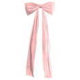 thumbnail image 3 of 6 Ft Giant Pink Velvet Christmas Bow – Tree Topper, Door, Wall, Window & Mantel Holiday Decoration for Indoor Home, Party, Valentine’s & Xmas Décor, Soft Plush Reusable Bow, 3 of 5