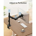thumbnail image 4 of Single Monitor Mount, Arm for 13”-32” Monitors up to 17.6 lbs, Adjustable Stand with 16” Max Height, Desk Mount C-Clamp and Grommet Base, 75x75mm or 100x100mm, 4 of 5