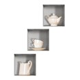 thumbnail image 4 of 3 paneles decorativos de pared con efecto 3D en PVC, 30 cm x 30 cm. 1, 4 of 6