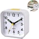 thumbnail image 4 of Reloj despertador analógico silencioso, despertador suave, pitidos, subir volumen, función de repetición y luz con pilas, fácil configuración, color blanco, 4 of 5
