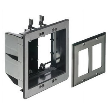 Two-Gang Recessed TV Box for Power and Low Voltage