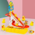 thumbnail image 5 of Juguete de tobogán de pato pequeño para niños, juguete de pista de música educativa eléctrica para bebé, pequeño pato amarillo, escaleras de escalada, 5 of 5