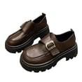 thumbnail image 2 of OKBOP Womens Round Toe Loafers Comfortable Buckle Strap Thick Sole Casual Dress Work Shoes, 2 of 5