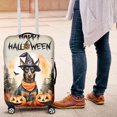 thumbnail image 4 of Happy Halloween Doberman Pinscher Witches Hat Pumpkin Carving Travel Luggage Cover Doberman Dog Lover Gifts Suitcase Dust Protective Decor - 02019, 4 of 5