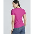 thumbnail image 4 of Real Essentials 4 Pack: Women's Ribbed Knit Short Sleeve Crew Neck T-Shirt (Available in Plus), 4 of 6