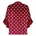 thumbnail image 5 of ICHUANYI Womens 3/4 Length Sleeve Tops Summer Ruffle Sleeve Blouses V-Neck Lace T-Shirts Dressy Casual Top, 5 of 6