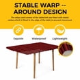 thumbnail image 4 of Red Plants Texture Table Cloths for 5 Foot Rectangle Tables, Vintage Country Trees Pattern Patio Waterproof Elastic Fitted Tablecloths, Washable Rectangular Table Cover for Camping, 4 of 8