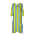 thumbnail image 4 of gbyLJF Elastic Waist Dress for Women Floral Dress Summer Business Dress Womens Ribbed Dress Yellow 5XL, 4 of 5